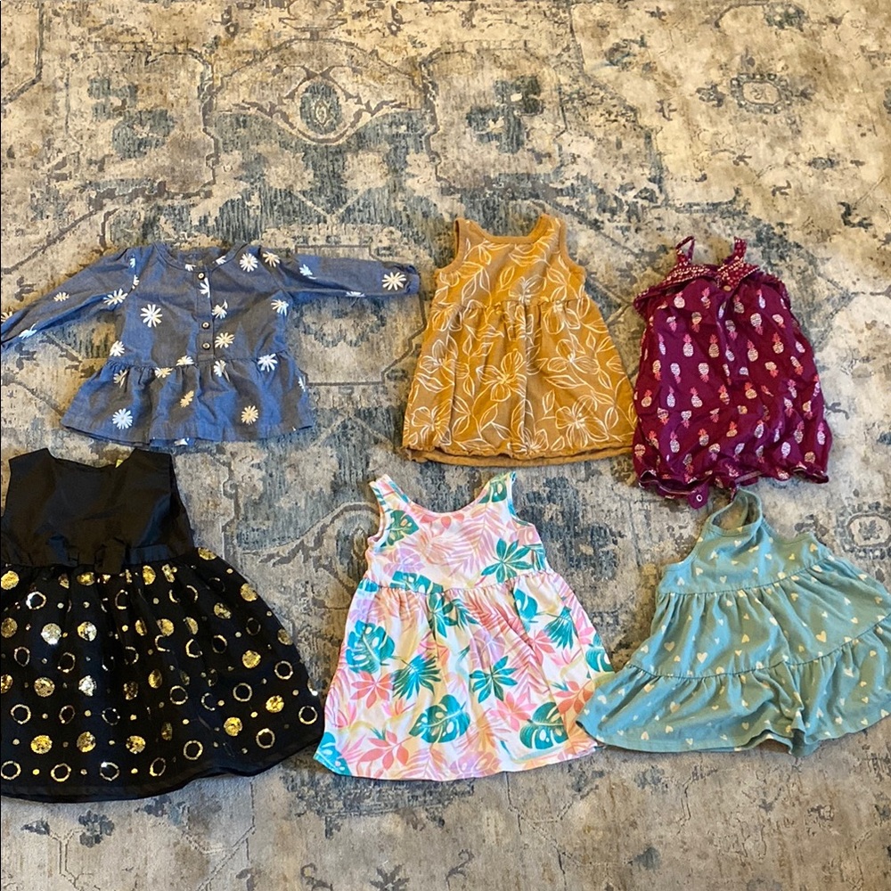 Carter's Kids Dresses - Blue, Yellow, Purple, Black, Pink, Green